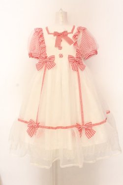 画像1: Angelic Pretty / ふんわりパフェワンピース  シロ×アカ O-25-02-27-1042-AP-OP-IG-OS