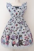 Angelic Pretty / Happy Treat Partyジャンパースカート  サックス O-25-02-27-1047-AP-OP-OW-OS