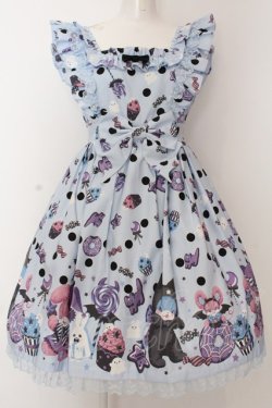 画像1: Angelic Pretty / Happy Treat Partyジャンパースカート  サックス O-25-02-27-1047-AP-OP-OW-OS