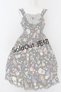 Angelic Pretty / Happy Park Carnivalジャンパースカート  クロ O-25-02-27-1051-AP-OP-OW-OS