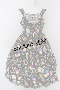 画像1: Angelic Pretty / Happy Park Carnivalジャンパースカート  クロ O-25-02-27-1051-AP-OP-OW-OS