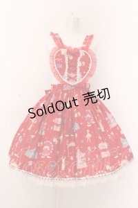 Angelic Pretty / magical etoileエプロン風スカート - アカ O-25-02-27-1057-AP-SK-OW-OS