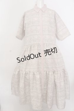 画像1: Q-pot. /スワンレイクケーキシャツドレス M ミスティーピンク O-25-02-27-1067-QP-OP-OW-OS