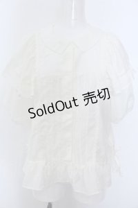 Maison de minette / Cape frill blouse  アイボリー O-25-02-27-1071-LO-BL-IG-OS