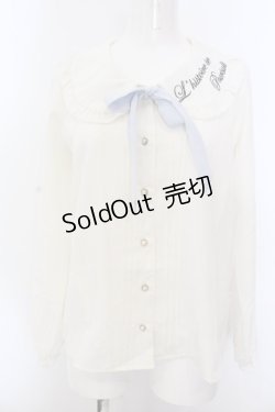 画像1: Amavel / 英字刺繍リボンタイブラウス  アイボリー O-25-02-27-1081-CA-BL-SA-OS