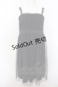 axes femme / 総チュールベアドレス  クロ O-25-02-27-1083-AX-OP-IG-OS