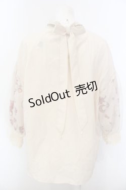 画像3: axes femme / ミュシャ チュール袖ブラウス  オフ O-25-02-27-1086-AX-BL-AS-ZT508