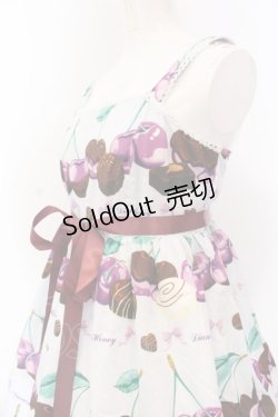 画像2: 【SALE】（海外ロリィタブランド）Diamond Honey / チョコレートチェリージャンパースカート  サックス×パープル O-25-02-27-1091-LO-OP-IG-ZT024