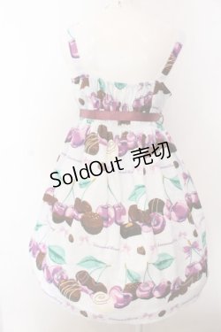 画像3: 【SALE】（海外ロリィタブランド）Diamond Honey / チョコレートチェリージャンパースカート  サックス×パープル O-25-02-27-1091-LO-OP-IG-ZT024
