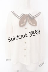 Amavel / 刺繍クロスタイブラウス  アイボリーＸブラウン O-25-02-27-1093-CA-BL-SA-OS