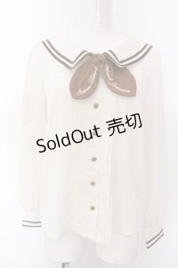 Amavel / 刺繍クロスタイブラウス  アイボリーＸブラウン O-25-02-27-1093-CA-BL-SA-OS
