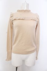画像1: 【SALE】Shirley Temple / ドットチュール切替ハイネックニット M ベージュ O-25-02-27-1097-ET-TO-SZ-ZT184 (1)