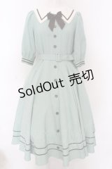 Innocent World / エレノアワンピース M セラドングリーン×ショコラ O-25-02-27-1013-IW-OP-IG-OS