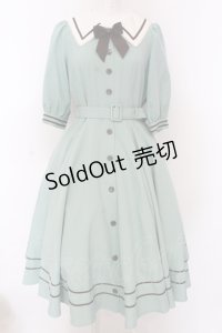 Innocent World / エレノアワンピース M セラドングリーン×ショコラ O-25-02-27-1013-IW-OP-IG-OS