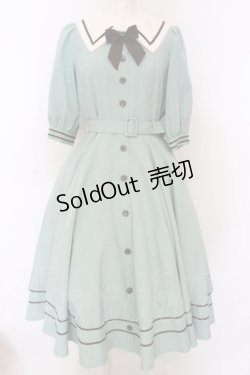 画像1: Innocent World / エレノアワンピース M セラドングリーン×ショコラ O-25-02-27-1013-IW-OP-IG-OS
