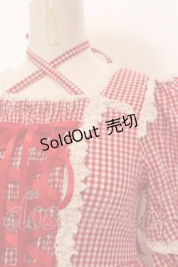 画像3: BABY,THE STARS SHINE BRIGHT / ギンガムチェック巻きバラドールワンピースセット  えんじ O-25-02-27-1015-BA-OP-IG-OS