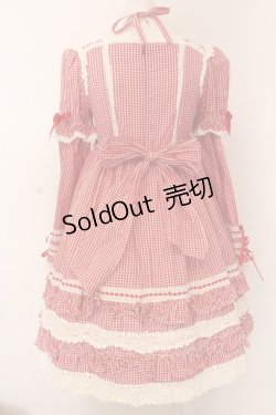 画像5: BABY,THE STARS SHINE BRIGHT / ギンガムチェック巻きバラドールワンピースセット  えんじ O-25-02-27-1015-BA-OP-IG-OS