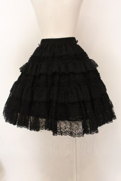 画像3: metamorphose / 総レースティアードリボンスカート  クロ O-25-02-27-1019-ME-SK-OW-OS