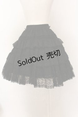 画像3: metamorphose / 総レースティアードリボンスカート  クロ O-25-02-27-1019-ME-SK-OW-OS