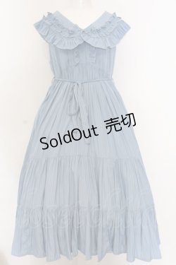画像1: Physical Drop / 衿付きティアードジャンパースカート  サックス O-25-02-27-1022-LO-OP-OW-OS