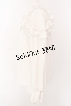 画像3: axes femme / リボン付フリルデザインブラウス F オフシロ O-25-02-28-033-AX-BL-IG-OS