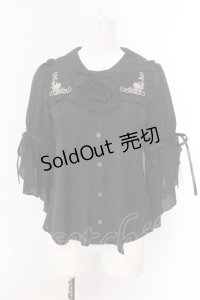 axes femme kawaii / フリルセーラーブラウス M クロ O-25-02-28-039-AX-BL-IG-OS