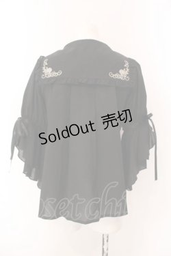 画像4: axes femme kawaii / フリルセーラーブラウス M クロ O-25-02-28-039-AX-BL-IG-OS