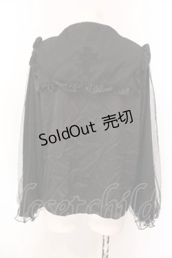 画像4: axes femme kawaii / クロスチュールブラウス M クロ O-25-02-28-040-AX-BL-IG-OS