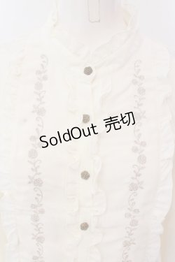 画像2: axes femme / 薔薇刺繍ブラウス風プルオーバー F キナリ O-25-02-28-051-AX-TO-OW-OS