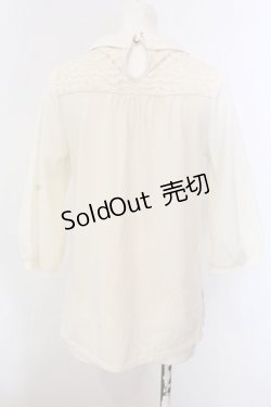 画像3: axes femme / レース切り替え襟付きトップス M アイボリー O-25-02-28-006-AX-TO-IG-OS
