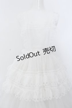 画像1: Wheat House / Wonderland Garden シフォンエプロン  シロ O-25-02-28-1001-LO-SK-OW-OS