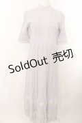 an another angelus / レース使い楊柳シフォンワンピース F ラベンダー O-25-02-28-1031-CA-OP-OW-OS