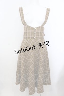 画像1: F i.n.t / バックリボンサスペンダースカート F ブラウン O-25-02-28-1033-CA-SK-OW-ZT203