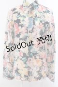GADGET GROW / 水彩フラワーボタンダウンシャツ C ブラックｘマルチ O-25-02-28-1037-GO-BL-YM-OS