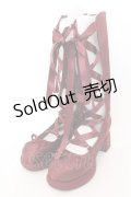 axes femme POETIQUE / レースアップサテンシューズ L ワイン O-25-02-28-1042-AX-SH-IG-OS
