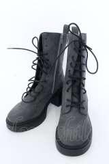 YOSUKE / レースアップブーツ 37（約23.5cm） グレー O-25-02-28-1045-PU-SH-IG-OS