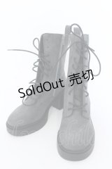 YOSUKE / レースアップブーツ 37（約23.5cm） グレー O-25-02-28-1045-PU-SH-IG-OS