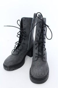 YOSUKE / レースアップブーツ 37（約23.5cm） グレー O-25-02-28-1045-PU-SH-IG-OS