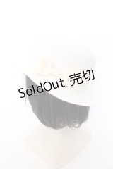 m petit by misako / リボンカンカン帽 57.5ｃｍ キナリ O-25-02-28-1052-LO-AC-OW-OS