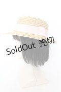 Katie / PRETTY BABY PANCAKE hat  ナチュラル×ピンク O-25-05-30-1087-LO-AC-OW-ZT-K004