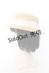 Katie / PRETTY BABY PANCAKE hat  ナチュラル×ピンク O-25-05-30-1087-LO-AC-OW-ZT-K004