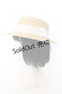 Katie / PRETTY BABY PANCAKE hat  ナチュラル×ピンク O-25-05-30-1087-LO-AC-OW-ZT-K004