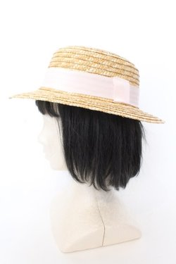 画像1: Katie / PRETTY BABY PANCAKE hat  ナチュラル×ピンク O-25-02-28-1055-LO-AC-OW-OS