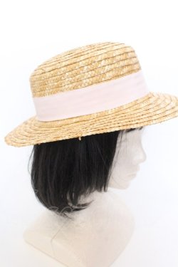画像4: Katie / PRETTY BABY PANCAKE hat  ナチュラル×ピンク O-25-02-28-1055-LO-AC-OW-OS