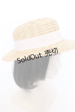 画像4: Katie / PRETTY BABY PANCAKE hat  ナチュラル×ピンク O-25-05-30-1087-LO-AC-OW-ZT-K004