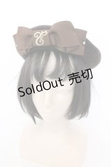 Enchantlic Enchantilly / Cat Earsロゴ刺繍ベレー帽  ブラウン O-25-02-28-1060-LO-AC-OW-OS