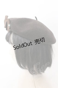 画像2: Enchantlic Enchantilly / Cat Earsロゴ刺繍ベレー帽  ブラウン O-25-02-28-1060-LO-AC-OW-OS