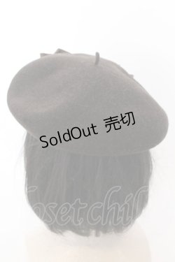 画像3: Enchantlic Enchantilly / Cat Earsロゴ刺繍ベレー帽  ブラウン O-25-02-28-1060-LO-AC-OW-OS