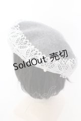 m petit by misako / TT*AMレースBベレー  グレー O-25-02-28-1061-LO-AC-IG-OS