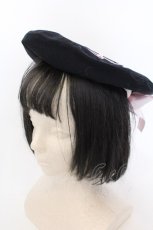 画像2: 【SALE】SUPER LOVERS / スカルマリンベレー帽  ブラック×ピンク O-25-05-30-1085-PU-AC-IG-ZT437 (2)